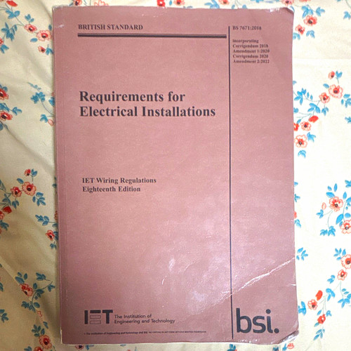 Iet wiring regulations - wiring, 18th